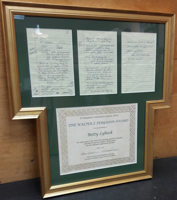 Custom-Shaped Diploma Frame
