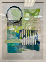 Laurie Radin - "Collage 8, Map and Circles"