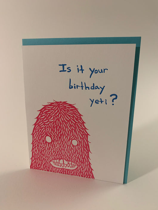 Is it your Birthday Yeti? card