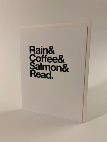Rain & Coffee & Salmon & Read card